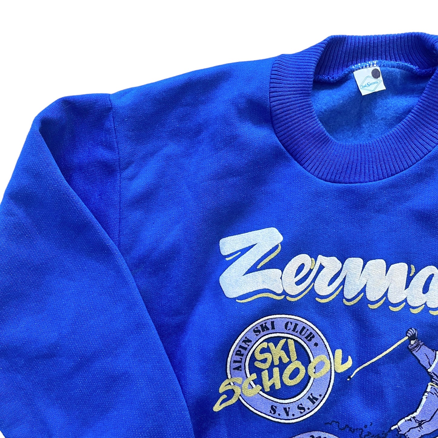 Vintage 1990's Blue "Ski" Sweatshirt 10-12Y