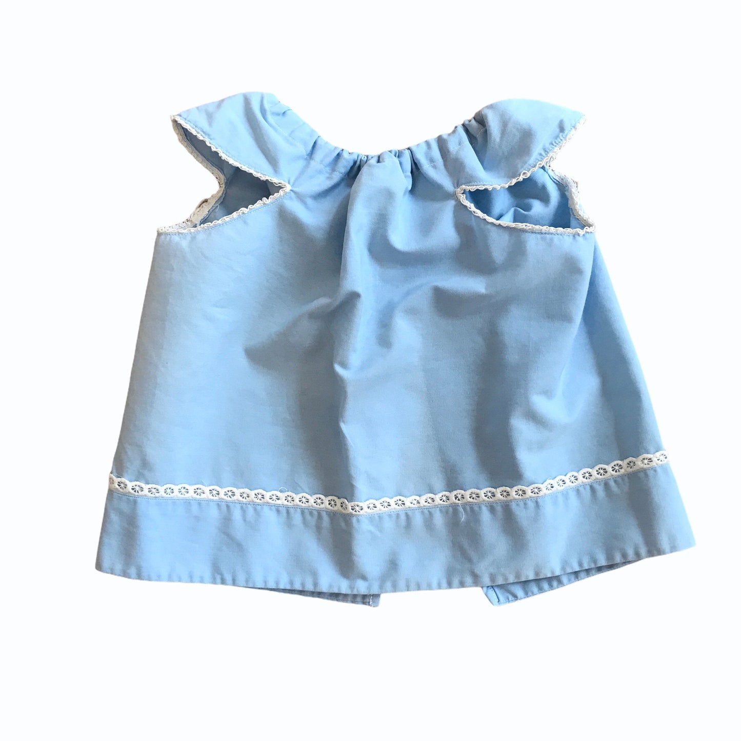 Vintage 60s Baby Blue Bib  French Made 6-9 Months