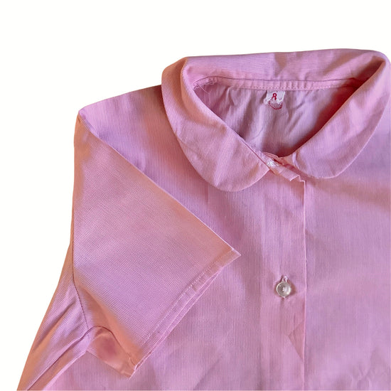 Vintage 1960s Pink Peter-Pan Collar Shirt 8-10Y