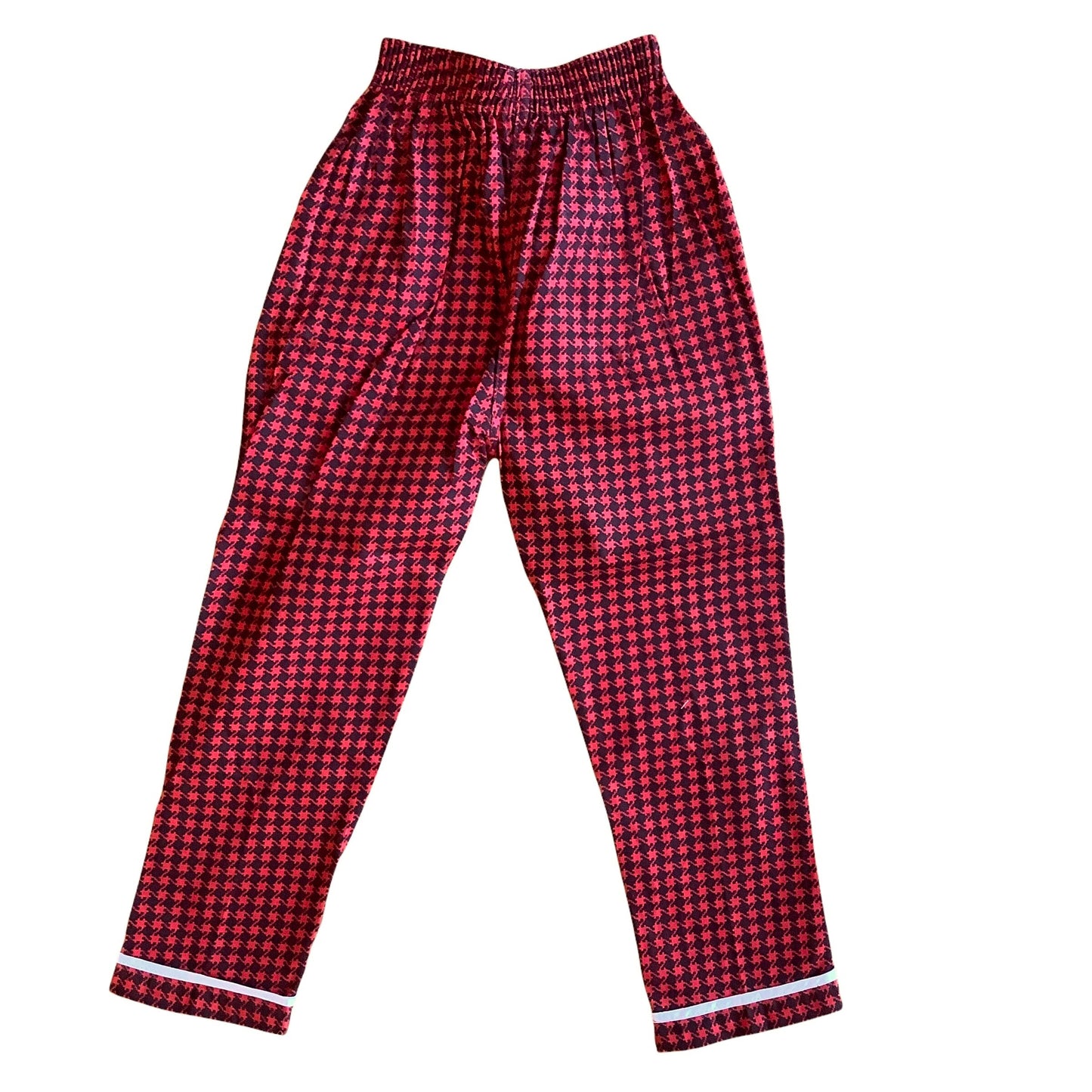 1960s Red Houndstooth Trousers / 3-4Y