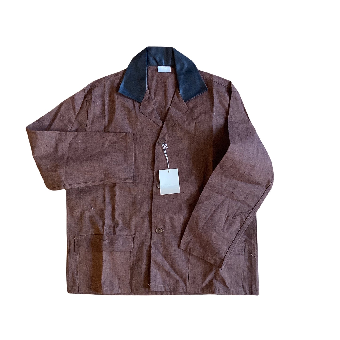 French  Vintage 1960s Brown Overshirt /  6-8Y