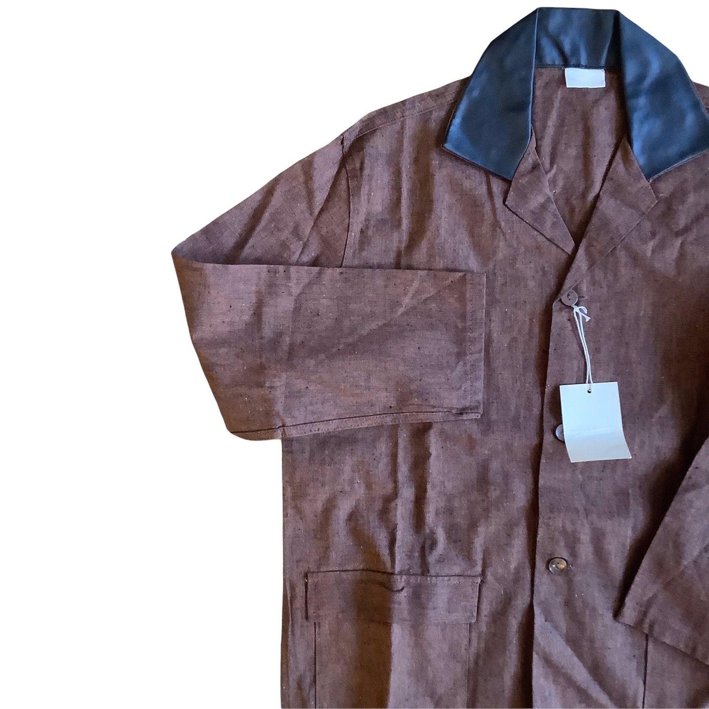 French  Vintage 1960s Brown Overshirt /  6-8Y