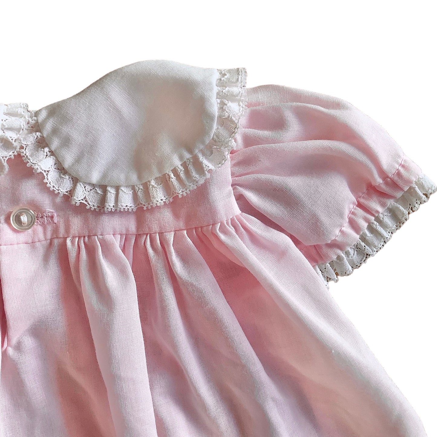 1980s Pink Smock Dress / 0-3 Months