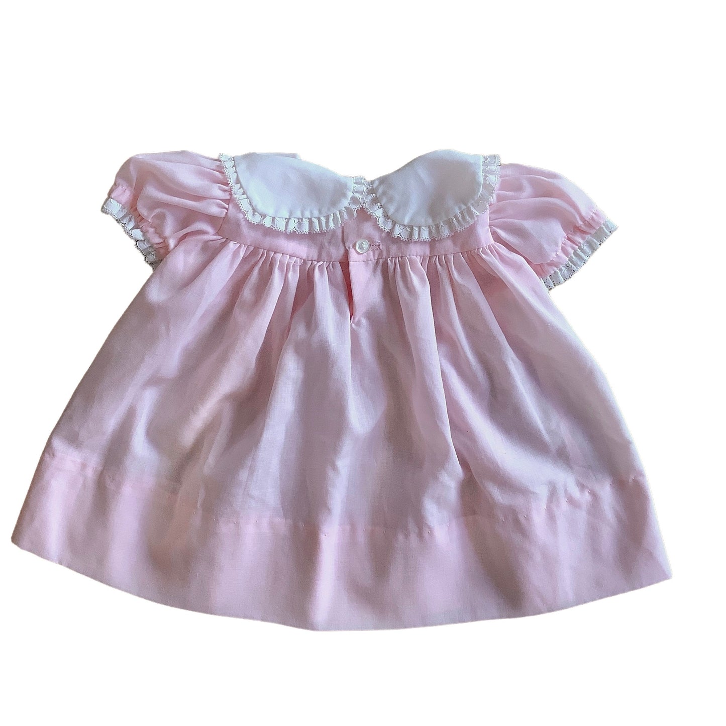 1980s Pink Smock Dress / 0-3 Months