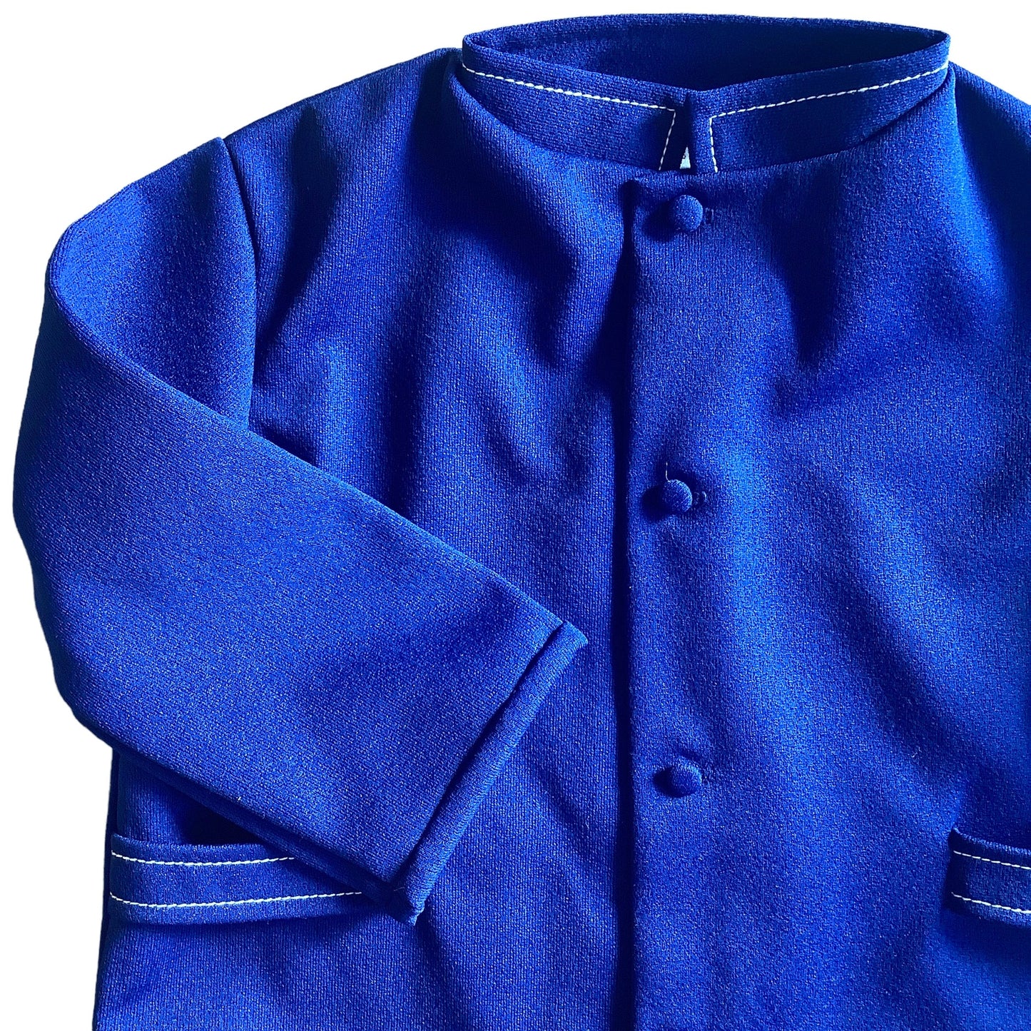 Vintage 60's  Navy Nylon Top / Jacket / Shirt / 12-18M