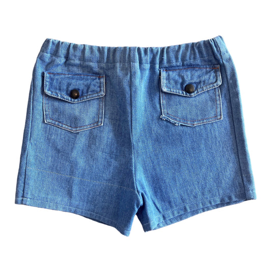 Vintage 1960's Children's Blue Denim Shorts 10-12Y