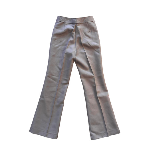 Vintage 1970s Light Brown Flared Pants 10-12Y / teens