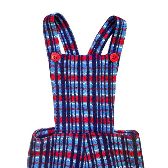 1970's Knitted Dungarees / 5-6 Years