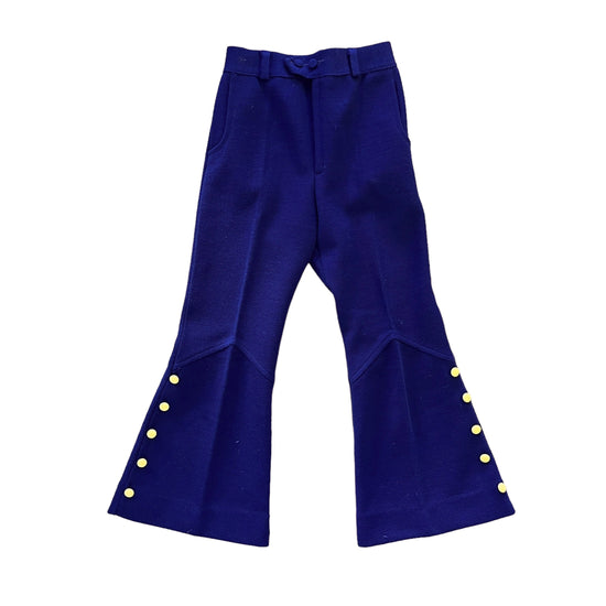 Vintage 70s Navy Flare Trousers / 5-6Y