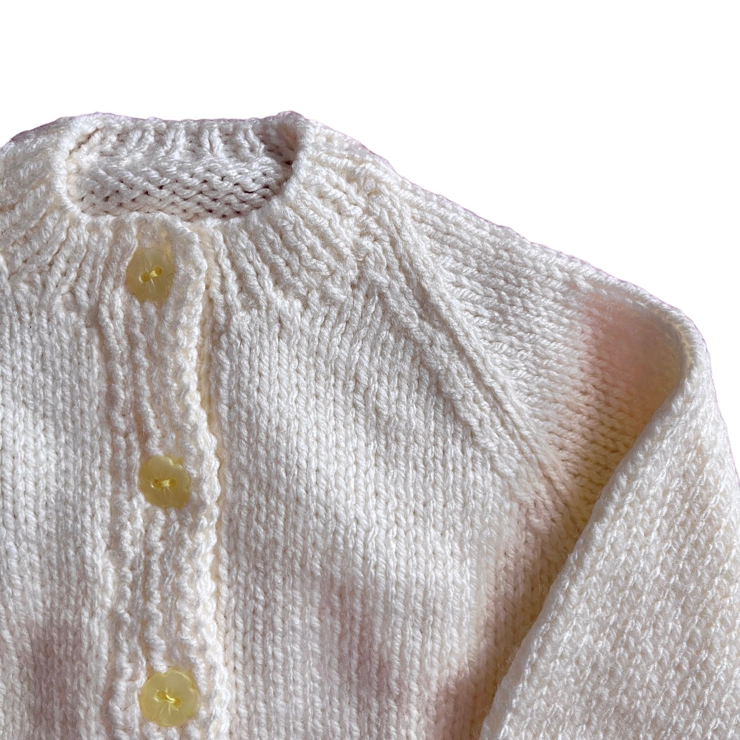 Vintage Very Pale Yellow Cardigan 0-6 Months