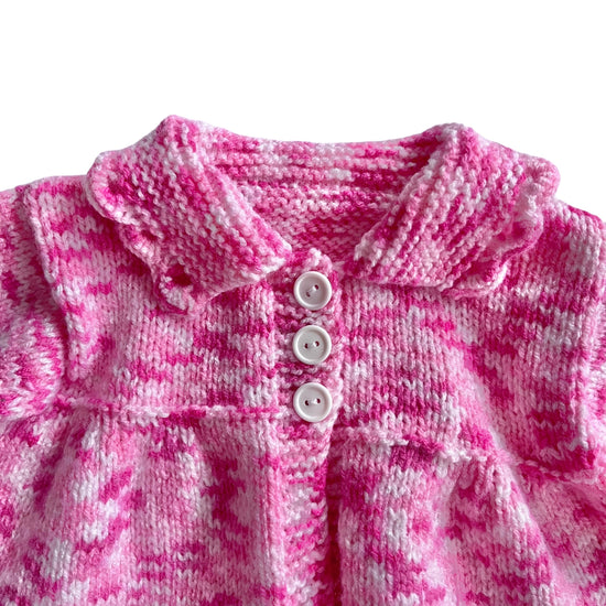 Vintage Knitted Pink Cardigan 0-3 Months