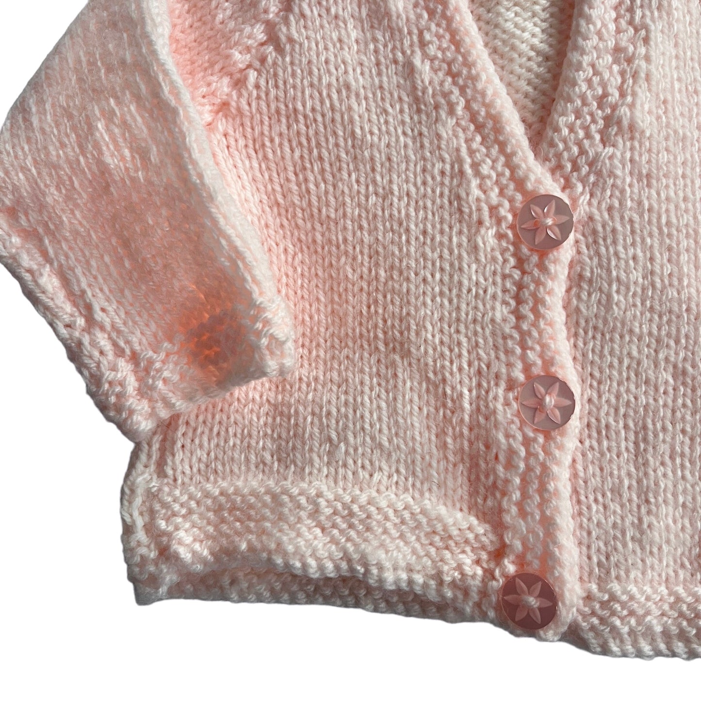 Vintage Knitted Light Pink Cardigan 0-3 Months