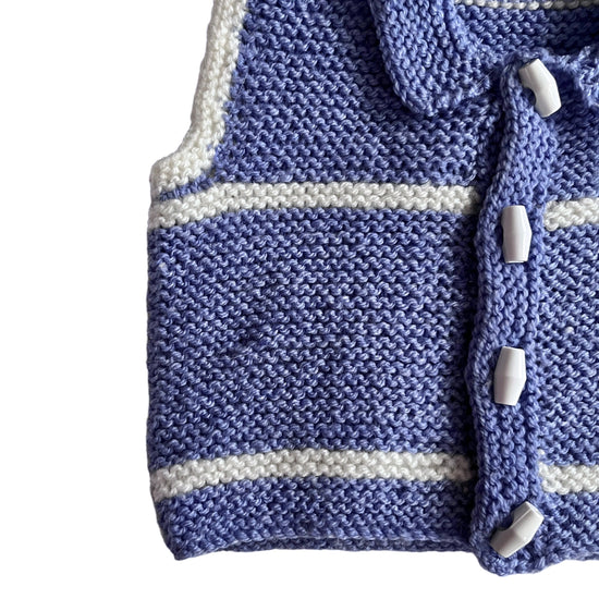 Vintage Blue Knitted Vest 0-6 Months