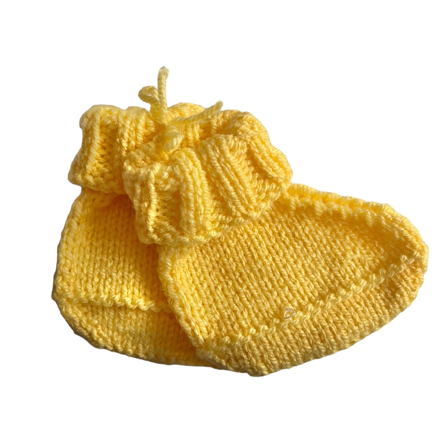 1970's Knitted Baby Booties 0-6M