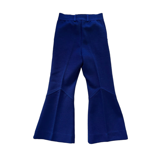 Vintage 70s Navy Flare Trousers / 5-6Y