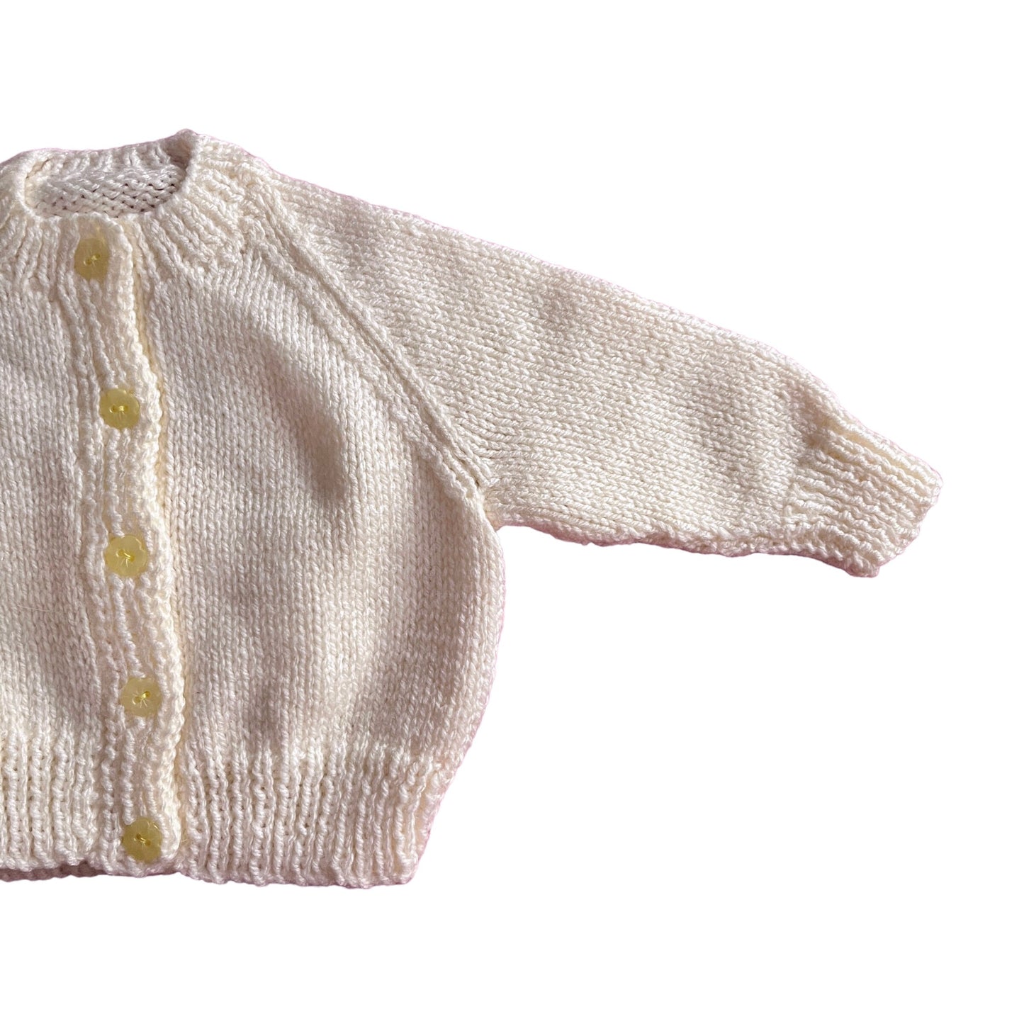 Vintage Very Pale Yellow Cardigan 0-6 Months