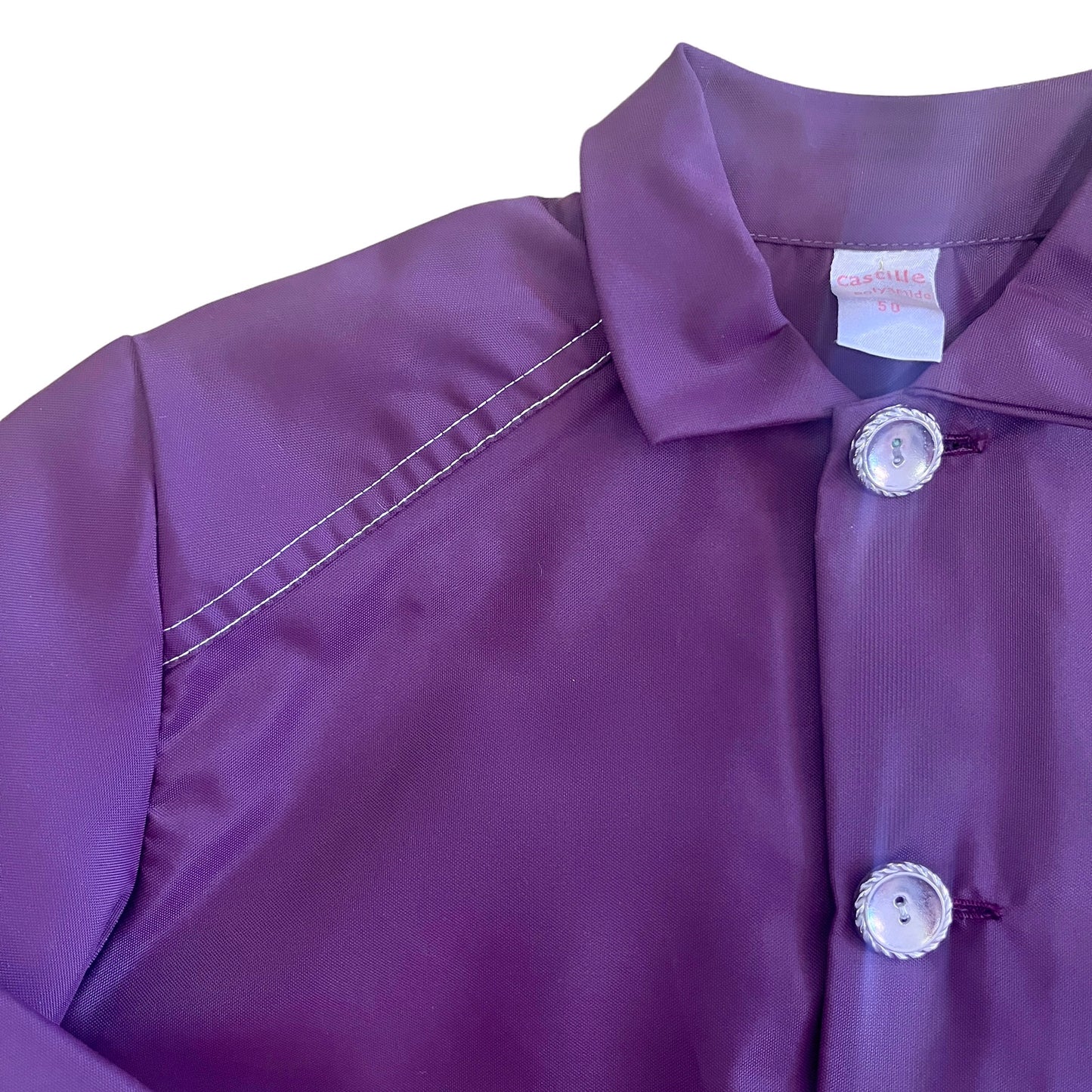 1960's Nylon School Blouse/ Overshirt / 2-3Y