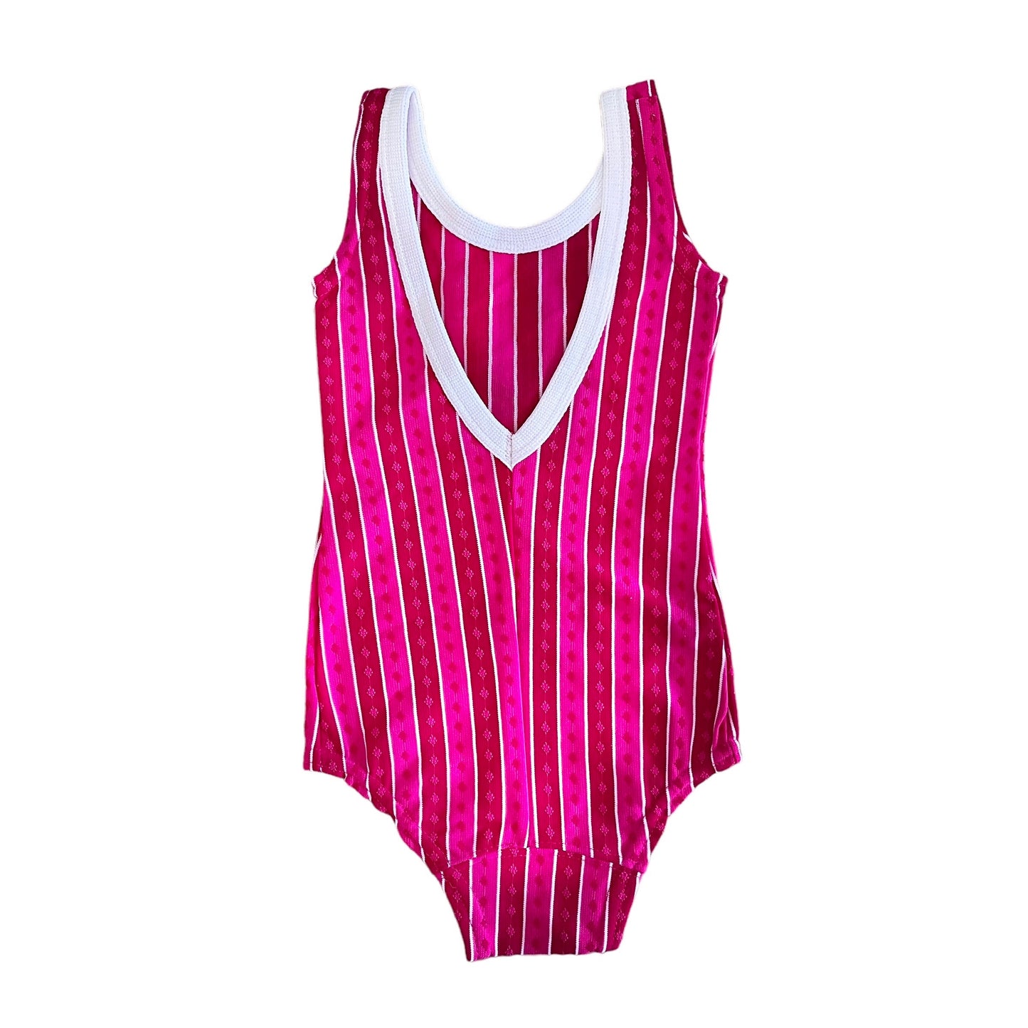 70's Dark Pink Swimming Suit / 2-3Y