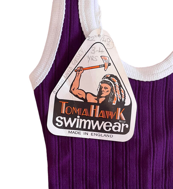 70's Purple Swimming Suit / 2-3Y
