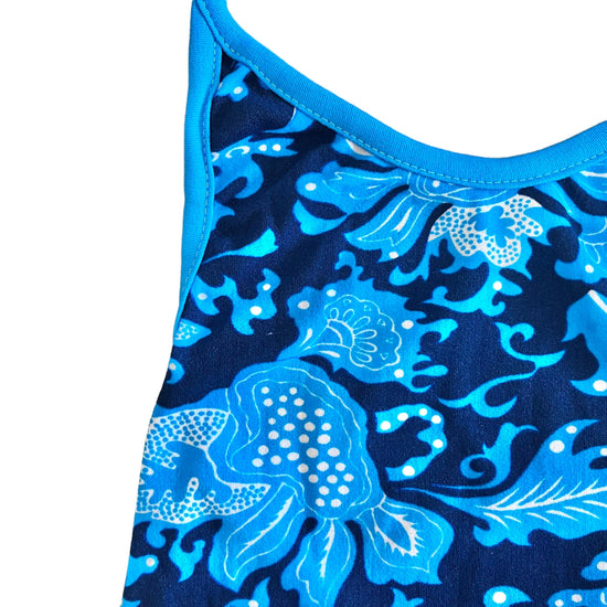 70's Turquoise Swimming Suit / 5-6Y and 6-8Y