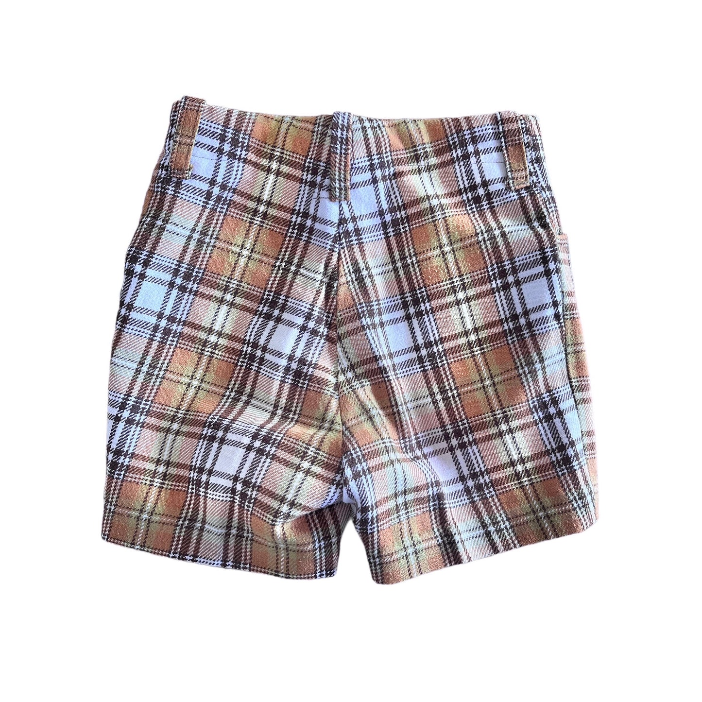1960's Brown Check Shorts / 2-3Y