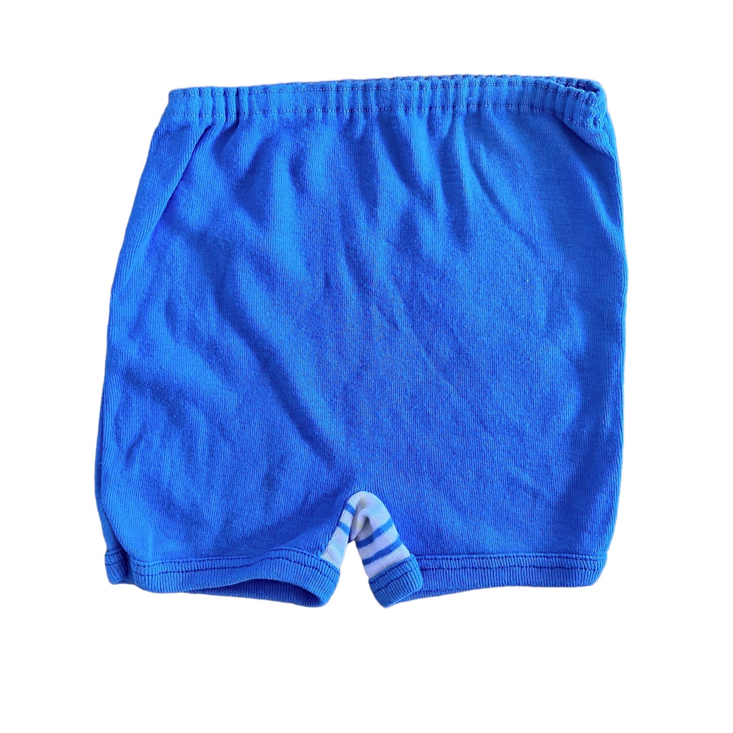 Vintage 70's Blue / Cotton Shorts / Pants / Underwear 0-6M