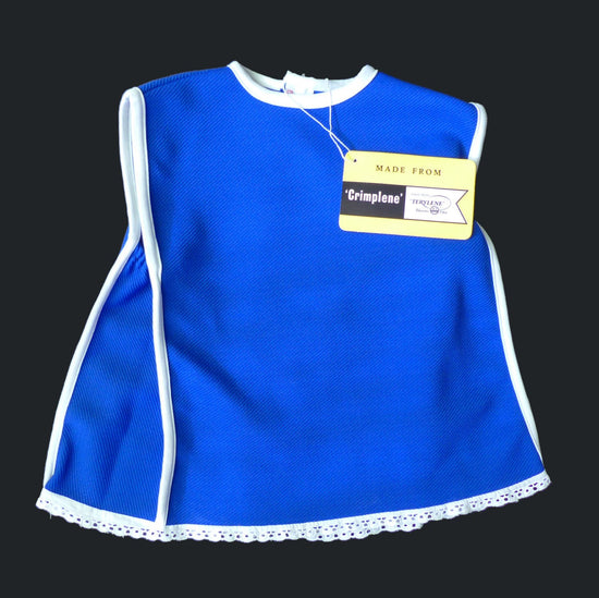 60's Blue Mod Dress British Made 12-18m