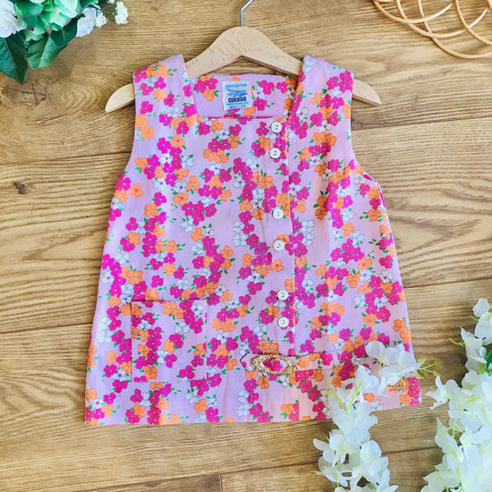 Load image into Gallery viewer, Vintage 1960s Pink &amp;quot;Liberty&amp;quot; Floral Mod Toddler Tunic 2-3Y
