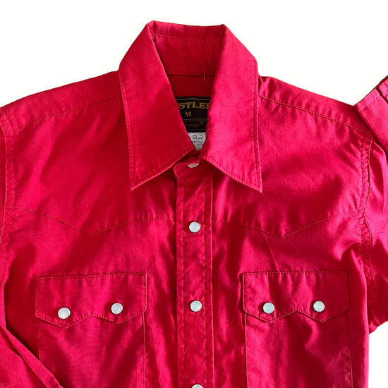 1970s Dark Red Shirt / 8-10Y