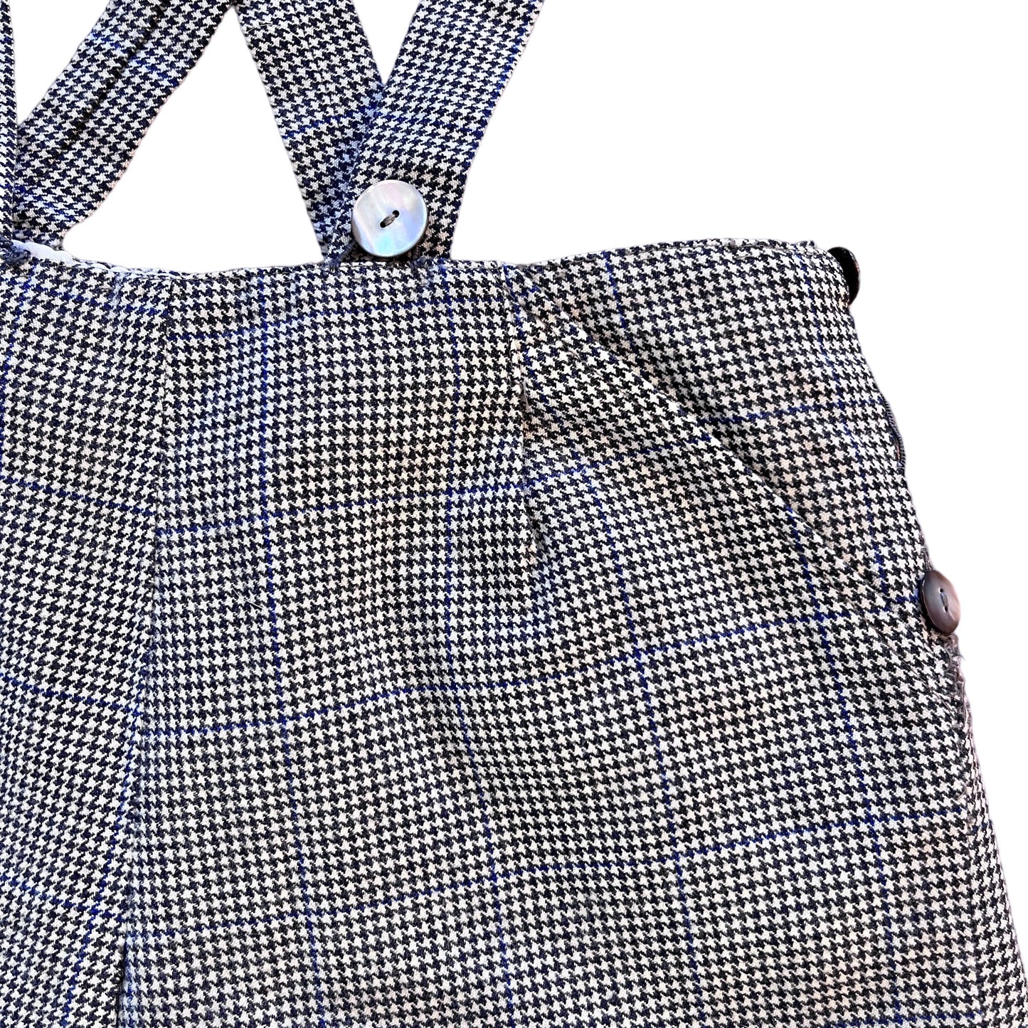 1960s Houndstooth Shorts w/ Straps / 6-8Y