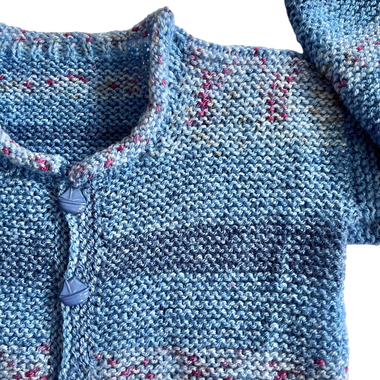 Vintage Knitted Blue Cardigan / 2-3Y