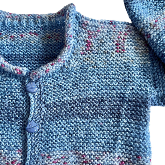 Vintage Knitted Blue Cardigan / 2-3Y