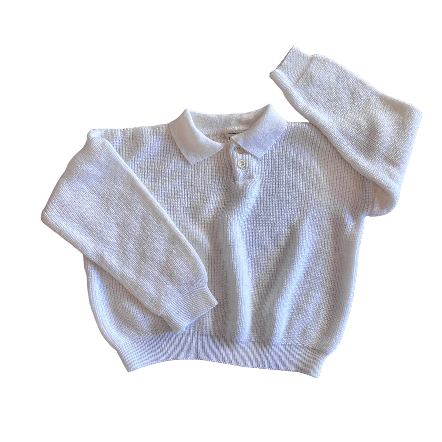 1980's White Jumper / 5-6Y