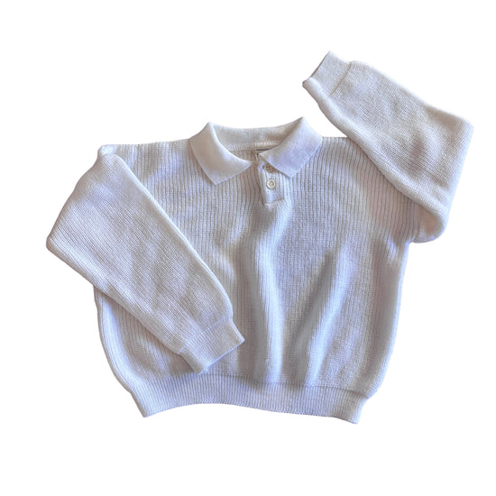 1980's White Jumper / 5-6Y