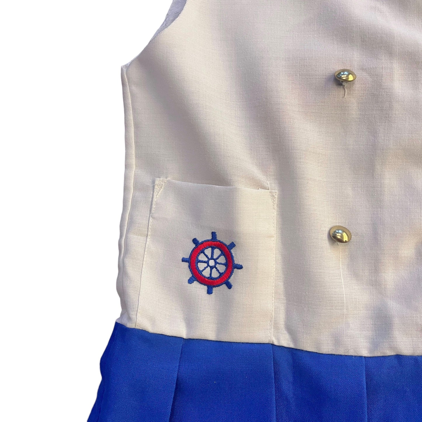 1960's Nautical Mod Pleated Dress 4-5Y