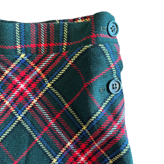 1960's Tartan Skirt / 4-5Y