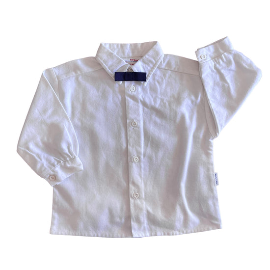 1980s White Bow Tie Baby Shirt / 3-6 Months