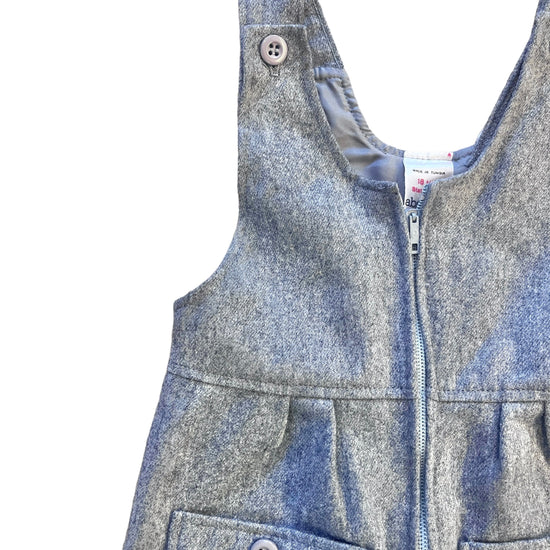 1970s Grey Dungarees 12-18M