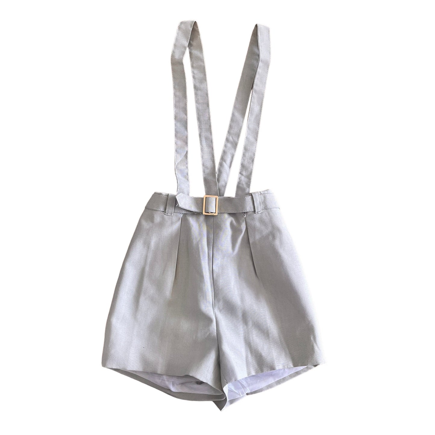 1960s Beige Suspenders Shorts / 18-24M