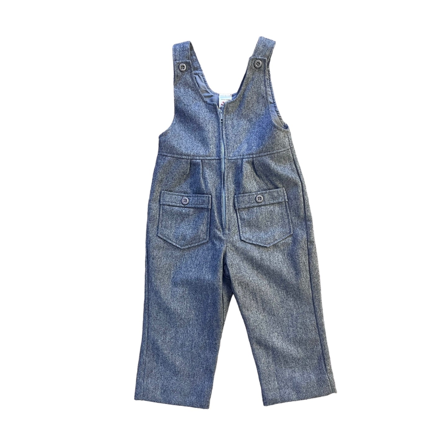 1970s Grey Dungarees 12-18M