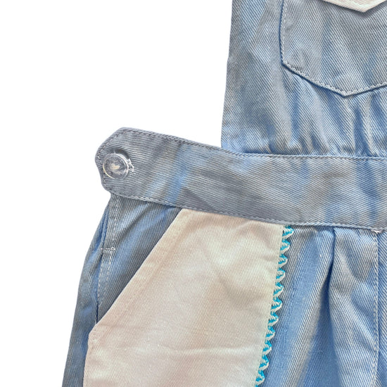 1970s Blue Dungarees 12-18M