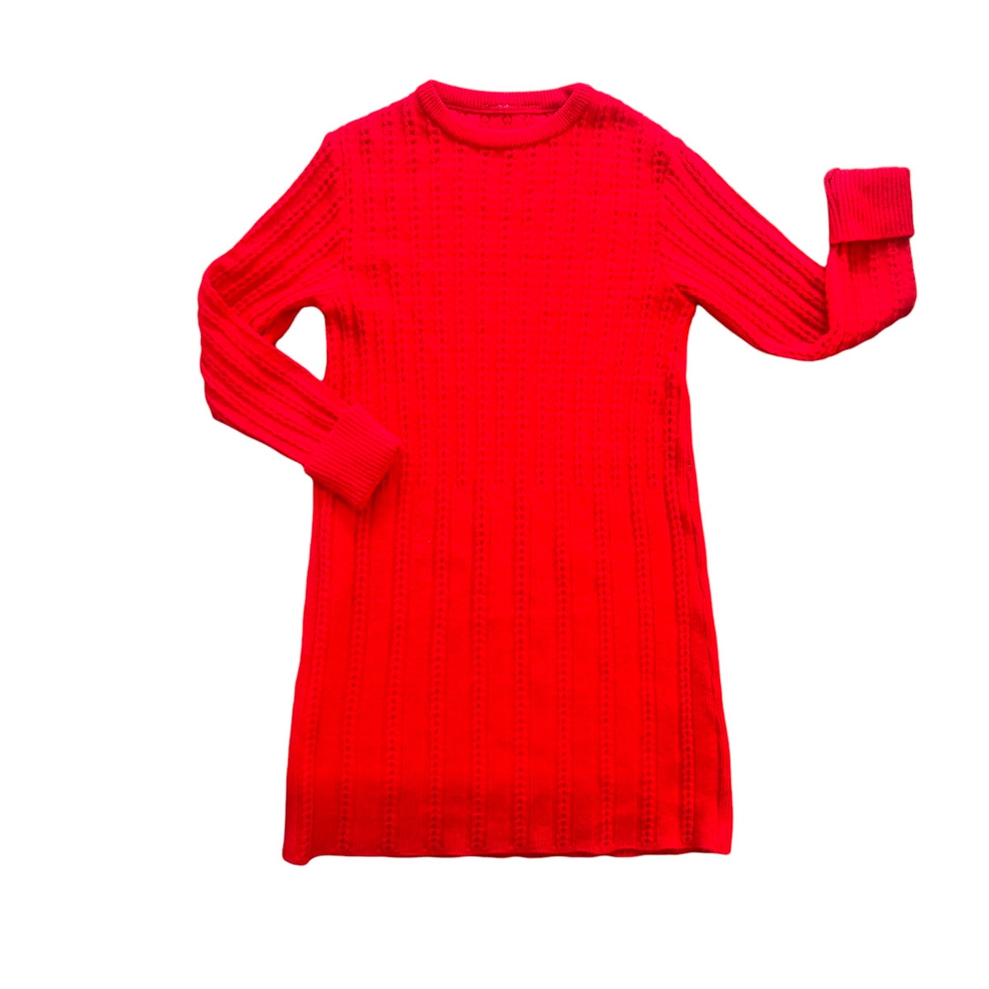 1960's Red Knitted Dress 10-12Y