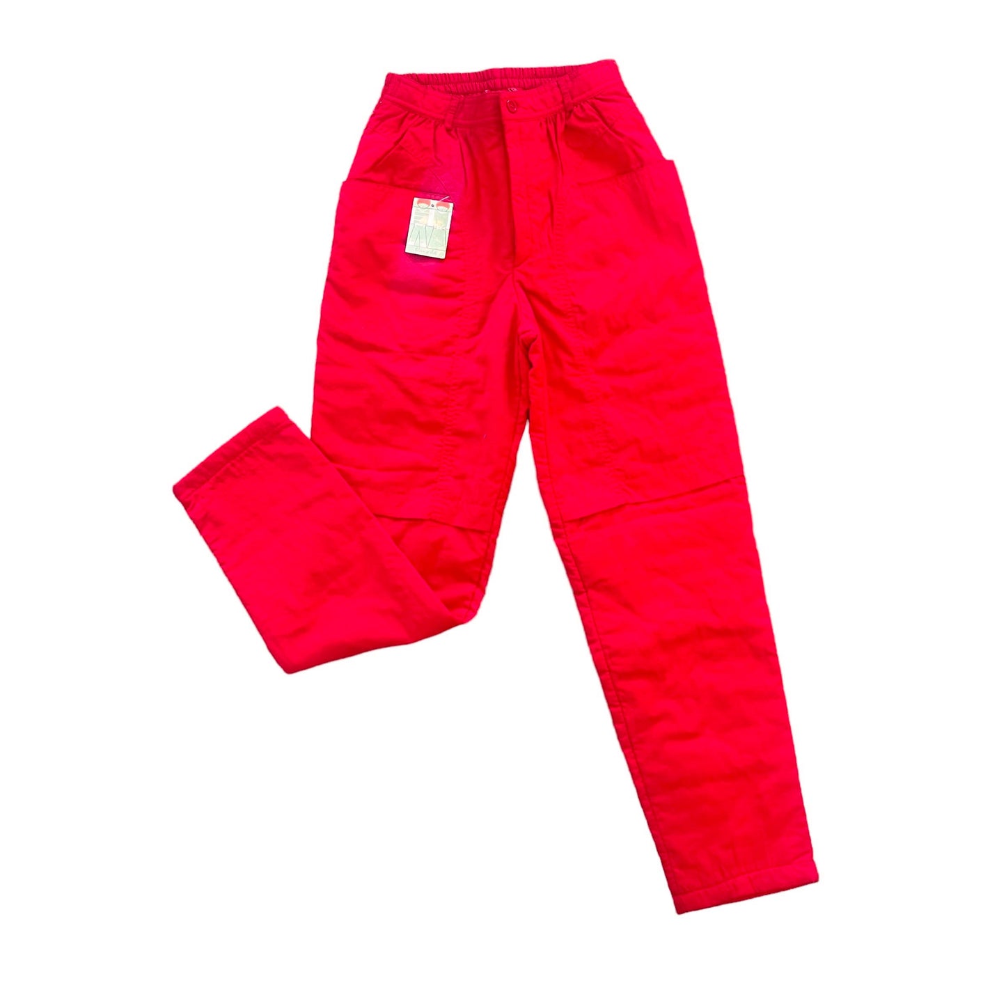 1980s Red Waterproof Bottoms 8-10Y