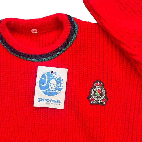 1980's Red Jumper / 8-10 Years