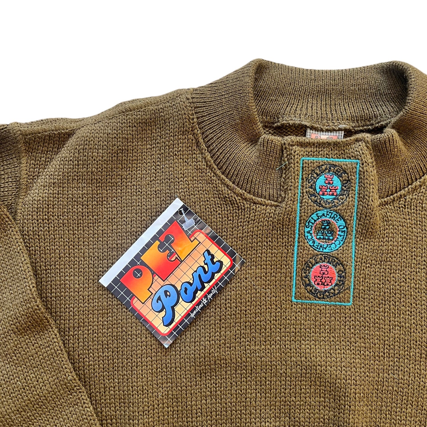 1980's Khaki Green Jumper / 8-10 Years