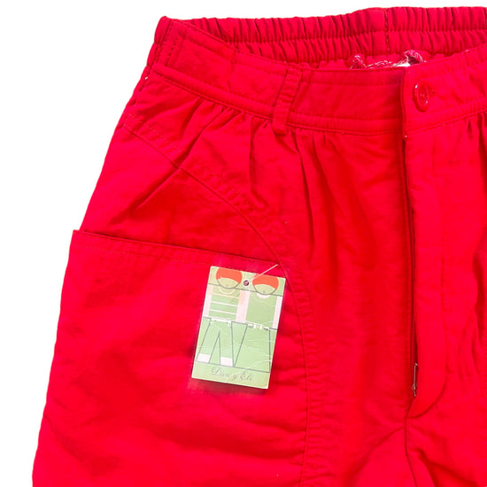 1980s Red Waterproof Bottoms 8-10Y