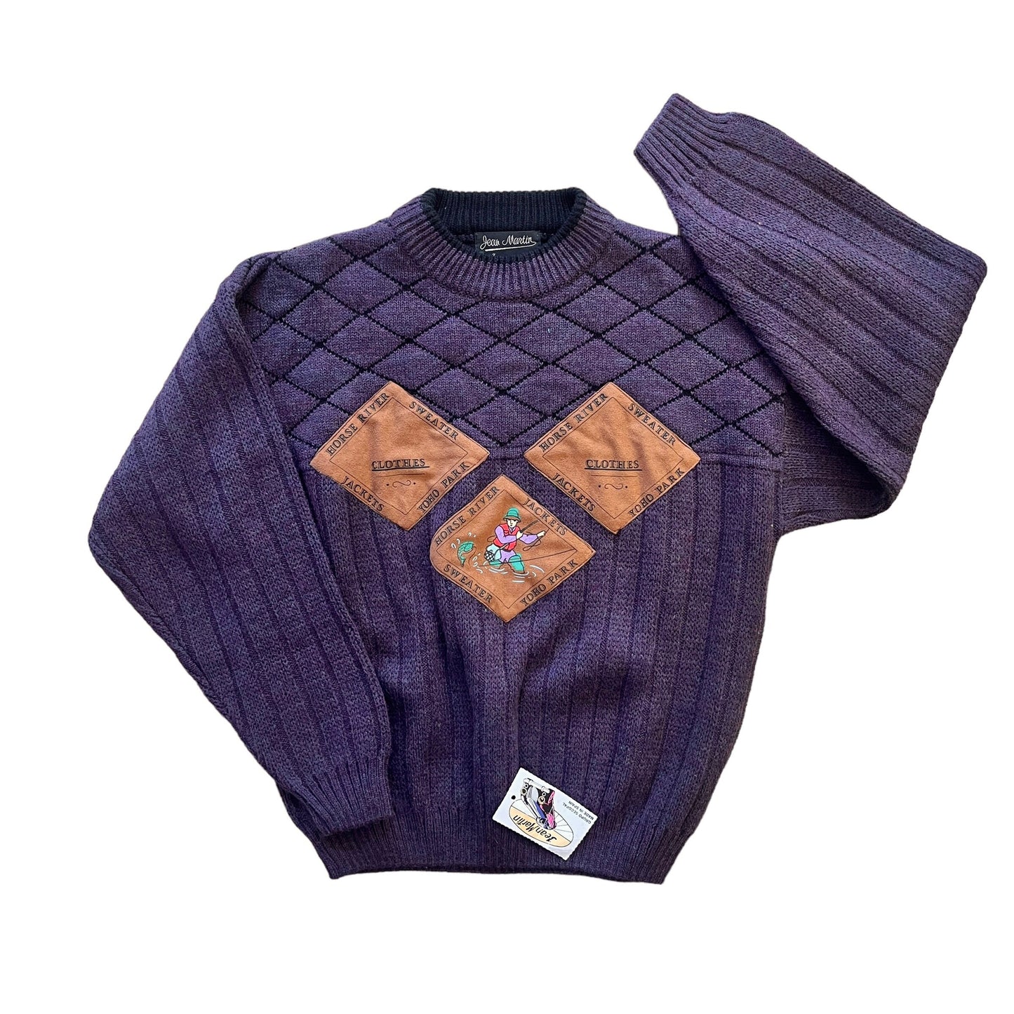 1980's Dark Purple Jumper / 8-10 Years