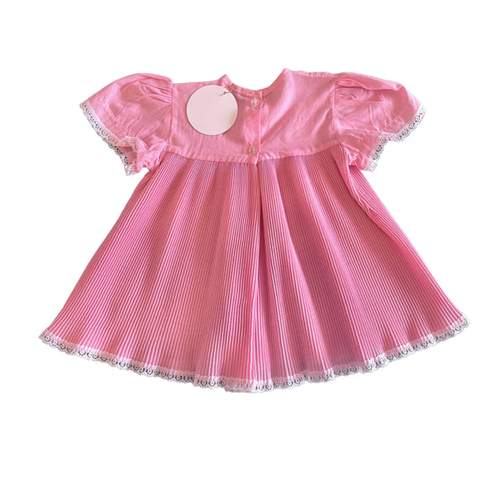 Load image into Gallery viewer, Vintage 1970s Pleated Pink Dress / 0-3M
