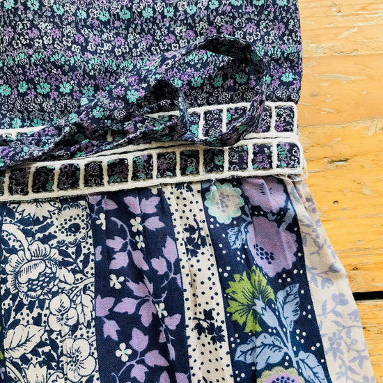 Vintage 70's Boho Floral Dress French Stock 5-6Y-Dresses and Skirts-Petit Pays Vintage