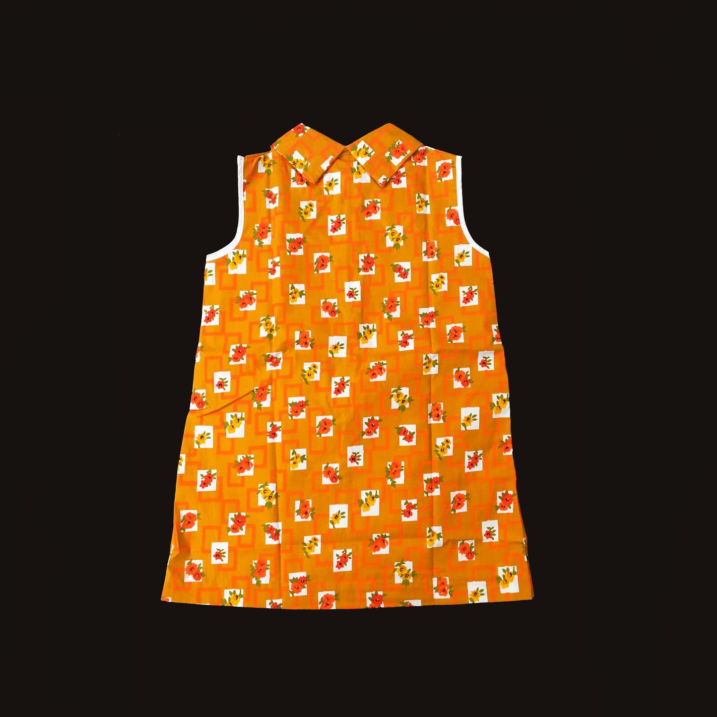 Vintage 60's Orange Mod Dress  5-6Y